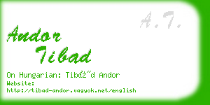 andor tibad business card